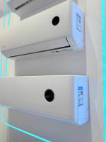 Pendingin Ruangan Tunggal LEJN Sistem Split Frekuensi Variabel Terpasang di Dinding, Refrigeran R32, Hemat Energi Listrik, Hotel EU