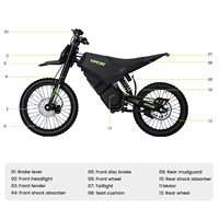 Moto électrique tout-terrain VIPCOO, moto de montagne, vélo électrique, pit bike, puissante moto électrique d'aventure tout-terrain pour adultes
