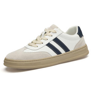 Men's New Large Size Quality Cowhide Mesh <b>Board</b> Shoes European Station Color-<b>matching</b> Contrast White Fashionable Casual Sneakers - Product Image 6