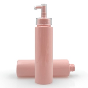Factory Custom Logo Printed <b>Pump</b> Matte Hotel Conditioner Shampoo Face Wash Body Cream Luxury Pink Plastic Cosmetic <b>Bottle</b> - Product Image 4