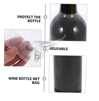 Manchons de protection de bouteille de vin Filet en maille réutilisable pour bouteilles d'alcool Conception respirante pour un emballage transparent sûr