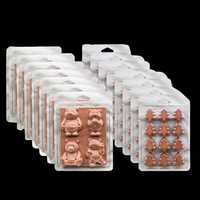 Boîtes à bougies transparentes en blister carrées à 6/8 compartiments, personnalisables en direct d'usine, avec couvercle, contenants en plastique de qualité alimentaire