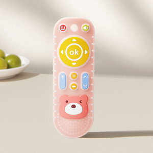 Offre Spéciale drôle de qualité alimentaire Silicone doux à mâcher réutilisable bébé anneau de dentition jouet hochet sucette TV télécommande <span class=keywords><strong>soulager</strong></span> <span class=keywords><strong>les</strong></span> <span class=keywords><strong>dents</strong></span> - Product Image 2