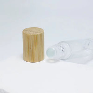 Botella de Vidrio Esmerilado para Aceites Esenciales de 5ml y 10ml, con Tapa Redonda de Bambú y Sellado Roll-on para Cremas, Agua, Perfumes, Sérums y Cuidado de la Piel - Product Image 5