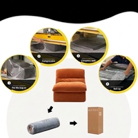 Canapé paresseux modulable en forme de pouf pour salon, emballé sous vide, sans accoudoirs, compressé sous film à bulles, personnalisable