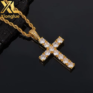 Collar con Colgante de Cruz de Jesús, Estilo Hip Hop Europeo y Americano, con Circonitas y Cobre, para Hombres y Mujeres - Product Image 5