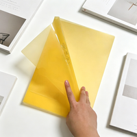Carpetas de Presentación de Documentos de Oficina con Diseño Personalizado, Carpetas de Archivo de Plástico PP en Forma de L, Transparentes, Impermeables, Tamaño A4