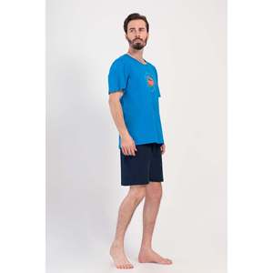 Conjunto de Pantalones Cortos y Camiseta de Cuello Redondo para Hombre, Estilo Hip Hop, con Bolsillos, Diseño Estampado Transpirable - Product Image 3