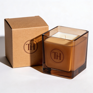 Frascos de Vidrio Cuadrados Transparentes Grises de Lujo para Velas Decorativas, Frascos Vacíos de 8oz, 10oz y 12oz para Fabricación de Velas - Product Image 4