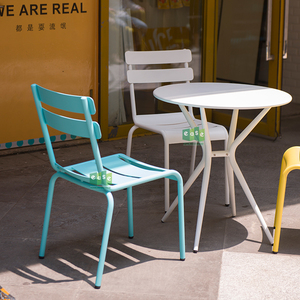 Bộ bàn ghế nhôm quán cà phê thương mại dùng ngoài trời (E1209 +E9926) - Product Image 5