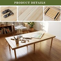 Boîte en bois pliable de style bohème, artisanat en bois, table de pique-nique portable en bois avec pieds réglables, adaptée au camping