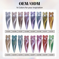 Gel de construction pour ongles Maagenta Disco Cat Eye - Série Diamant Broyé UV/LED pour extension d'ongles dures, Vente en gros OEM/ODM, Sans HEMA, Sans TPO
