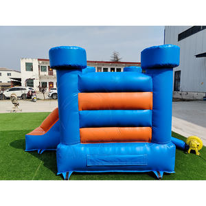 Castillo Inflable Azul con Tobogán para Niños Pequeños, Casa de Brinco Inflable de 3x3m con Diseño de Elefante para Fiestas de Cumpleaños Infantiles - Product Image 3