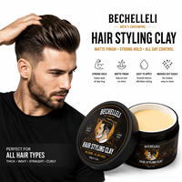 Pâte coiffante mate pour hommes OEM, tenue forte, aspect naturel, non grasse, pour le toilettage masculin, vente en gros