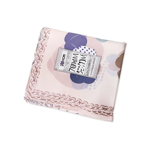 Petit foulard carré à pois et fleurs 70x70cm pour femme, accessoire de mode - Product Image 1