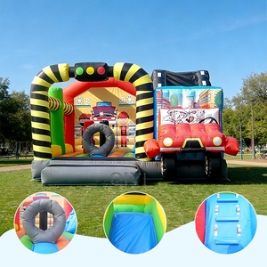 Bouncy House Large Neutral Color for Adults Inflatable Jumping Bouncer Red <b>Car</b> Bouncy Castle - Product Image 4
