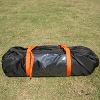 Tenda Camping 2 Kamar 1 Ruang Tamu Lapis Ganda Empat Musim Model Terowongan 3-4 Orang 2000-3000mm Tahan Air Anti Badai Portabel Anti Angin 300D
