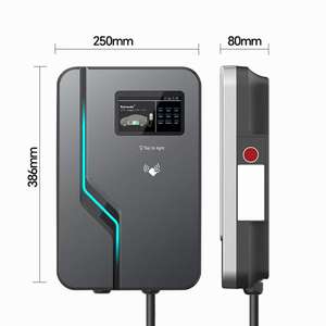 เครื่องชาร์จรถยน<span class=keywords><strong>ต</strong></span>์ไฟฟ้าแบบติดผนัง 7kW-22kW, 230V/400V ได้รับการรับรองมาตรฐาน CE/TUV ชนิดที่ 2 OCPP1.6J IP65 หน้าจอ LCD 4.3 นิ้ว สำหรับใช้ในที่พักอาศัยและเชิงพาณิชย์ - Product Image 2