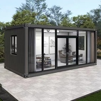 Vente directe d'usine Maison conteneur Maison préfabriquée en verre Unité de vie mobile Hôtels Appartements Hôpitaux Panneau sandwich en acier