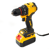 Perceuse électrique sans fil DW jaune au lithium, double vitesse, 10 mm, multifonction, tournevis électrique domestique, perceuse électrique sans balais