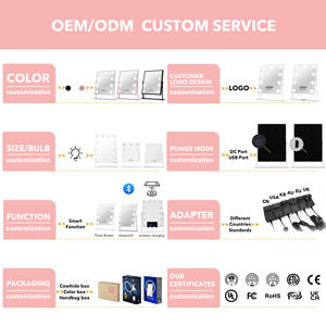 Wholesale G35 Led Bulbs 3 Color Lighting <strong>Light</strong> <strong>up</strong> Makeup Vanity <strong>Mirror</strong> With <strong>Lights</strong> Tabletop <strong>Mirror</strong> - Product Image 5