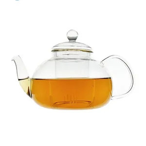 Top Sellers Tea Kettle And Tea Pot Maker Glass Teapot With Removable Loose Tea Infuser Stovetop Safe Glass Teapot