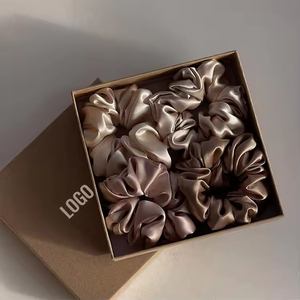 19mm Wholesale Custom Large 100% Mulberry Silk Satin Scrunchy <strong>Hair</strong> Band <strong>Ties</strong> Scrunchie Sets Holder Silk Scrunchies - Product Image 1