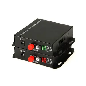 Convertidor de medios de fibra óptica de vídeo, interfaz de fibra óptica BNC FC individual para cámaras CCTV, 2 vídeos