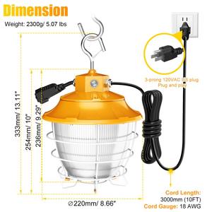STOCK IN USA Construction Hanging IP65 100W LED Pro Temporary Work <b>Light</b> 5-Year Warranty for Jobsite Indoor/Outdoor Warehouse - Product Image 2