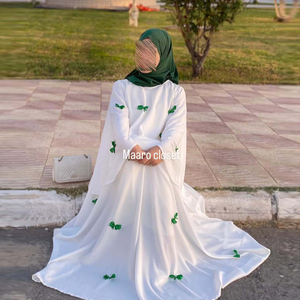 عباية شاروت بالجملة إسلامية تركية للعيد، فستان نسائي مسلم محتشم بفيونكة وأكمام واسعة، قفطان صيفي دبي <span class=keywords><strong>2026</strong></span> - Product Image 4