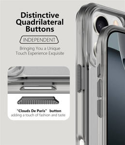 Funda Protectora Antigolpes para <span class=keywords><strong>iPhone</strong></span> 16 17 <span class=keywords><strong>Pro</strong></span> <span class=keywords><strong>Max</strong></span> 15 Plus 14 <span class=keywords><strong>13</strong></span>, Carcasa Híbrida con Esquinas Reforzadas, Cubierta Trasera de PC Mate y Parachoques de TPU - Product Image 3