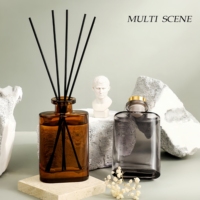 Diskon besar-besaran pewangi rumah DIY Set penyebar buluh tongkat alami Aroma tahan lama untuk kamar tidur ruang keluarga kamar tidur bahan kaca