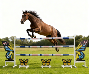 Tianyun Chất Lượng Cao 1.7M PVC Và Nhôm Cưỡi Ngựa Đào Tạo Nhảy Khối Phương Tây Nhảy Đứng Hot Bán Ngựa Nhảy Đứng - Product Image 2