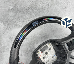 <span class=keywords><strong>Volante</strong></span> de Fibra de Carbono para Land Rover, para Range Rover, Range Rover Velar Sport, <span class=keywords><strong>Volante</strong></span> de Fibra de Carbono con Cuero Blanco y LED - Product Image 4