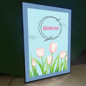 กรอบโปสเตอร์อะลูมิเนียมอัลลอยด์แบบกำหนดเอง พร้อมไฟ LED Backlit สีดำ กล่องไฟแขวนบางเฉียบ กันน้ำ ขนาด 50x70 - Product Image 1