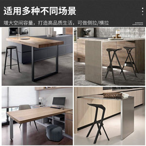 Betoci Rotating Island <b>Slide</b> Rail Aluminum Alloy Kitchen Hardware Extension Track <b>Drawer</b> <b>Slide</b> for Kitchen Island Installation - Product Image 5