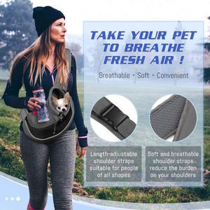 Muestra Gratis: Transportín Tipo Sling para Perros y Gatos, Transpirable, Seguro para Viajes - Product Image 5
