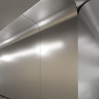 Revêtement de façade en panneaux solides en alliage d'aluminium anodisé, ignifuge et anticorrosion, pour les bâtiments commerciaux et les murs extérieurs des villas