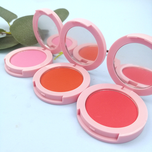 Colorete <span class=keywords><strong>de</strong></span> alta pigmentación a prueba <span class=keywords><strong>de</strong></span> agua, <span class=keywords><strong>maquillaje</strong></span> <span class=keywords><strong>de</strong></span> marca privada, colorete para contorno <span class=keywords><strong>de</strong></span> rostro, vegano, paleta individual <span class=keywords><strong>de</strong></span> colorete en polvo rosa. - Product Image 1