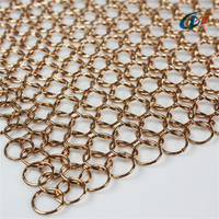 Restaurant 304 316 acier inoxydable cotte de mailles anneau maille rideau décoratif métal maille tissu pour cloison intérieure