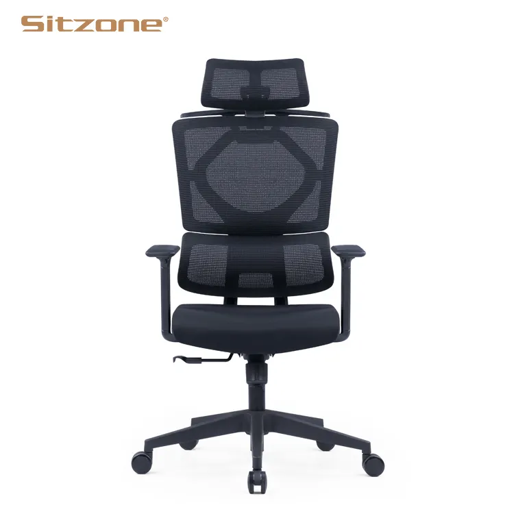 Chaise de bureau pivotante en maille ergonomique, mobilier commercial moderne, à dossier haut, de luxe, pour bureau, haute qualité