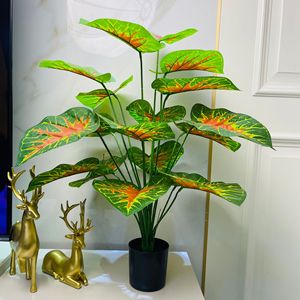 Arbres artificiels Monstera Bonsai personnalisés pour la décoration intérieure et extérieure avec des plantes artificielles en plastique vert palmier et faux oliviers - Product Image 5