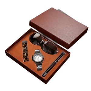 Set de Regalo de Lujo para Hombre con Reloj de Metal, Gafas de Sol Aviador, Bolígrafo y Brazalete de Cuentas, Caja de Regalo Ejecutiva Premium para <span class=keywords><strong>Padre</strong></span> - Product Image 5