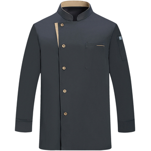 Vêtements de cuisine pour hommes, uniforme de <span class=keywords><strong>cuisinier</strong></span> élastique, vêtements <span class=keywords><strong>d</strong></span>'été respirants, vente directe <span class=keywords><strong>d</strong></span>'usine FUYI - Product Image 3
