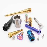 TC4 Titanium Screws CNC Machined Custom Fasteners, Non-Standard CNC Lathe Parts Custom Per Drawings