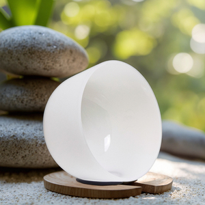 קערות קריסטל אלכימיה 432 הרץ סט קערות קריסטל מזמרות לטיפול בצלילים קוורץ לבן חלבי כלי ריפוי בצלילים מוזיקה מדיטציה - Product Image 6