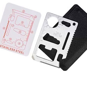 Mini couteau de survie multifonction de poche, ensemble d'outils de crédit, équipement de pêche, carte à crochet personnalisée - Product Image 2