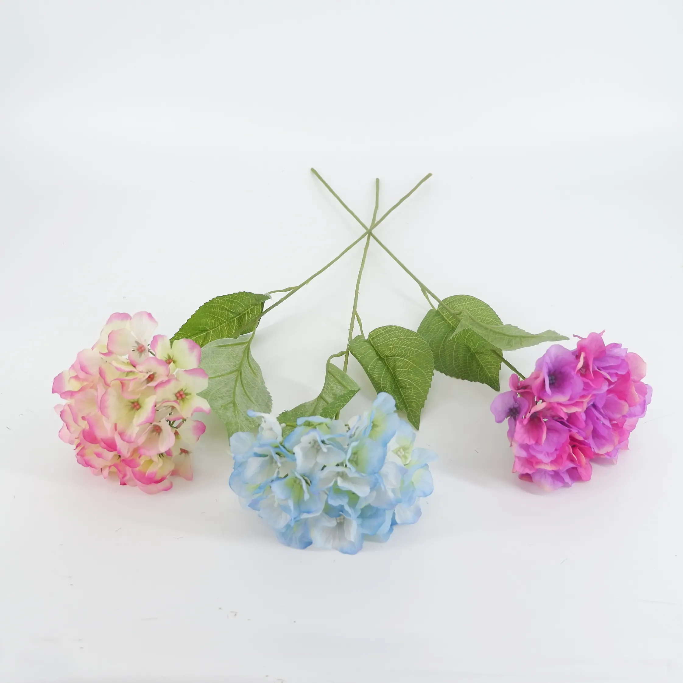 Heiße Verkauf künstliche Seiden blume geprägt lange Hortensie für Hochzeits feier Blumen wand