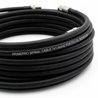 Câble spiralé haute résilience PrimePro 7C 12C TPU PUR, fil à ressort rétractable pour remorques et contrôle de mouvement, usage industriel intensif
