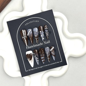 Automne <span class=keywords><strong>hiver</strong></span> 24 pièces européen américain haut de gamme à la main français manucure patchs pour les doigts blanchissant les ongles artificiels - Product Image 2